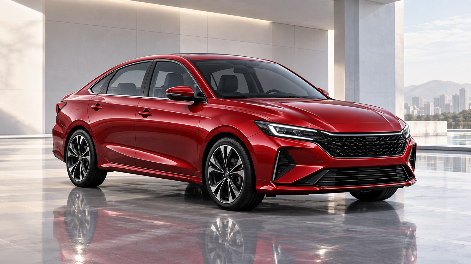 Visual konsep sedan, bukan gambar sebenar Proton Saga